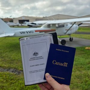 An Australian & Canadian pilot licence.