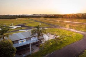 Warnervale airport showing the club house in the foreground